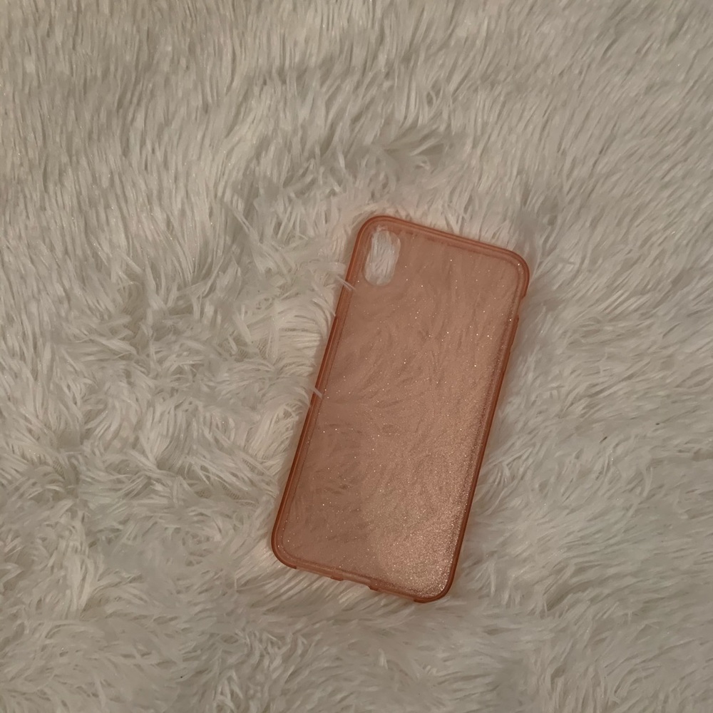 Pink glitter iPhone XS Max case
